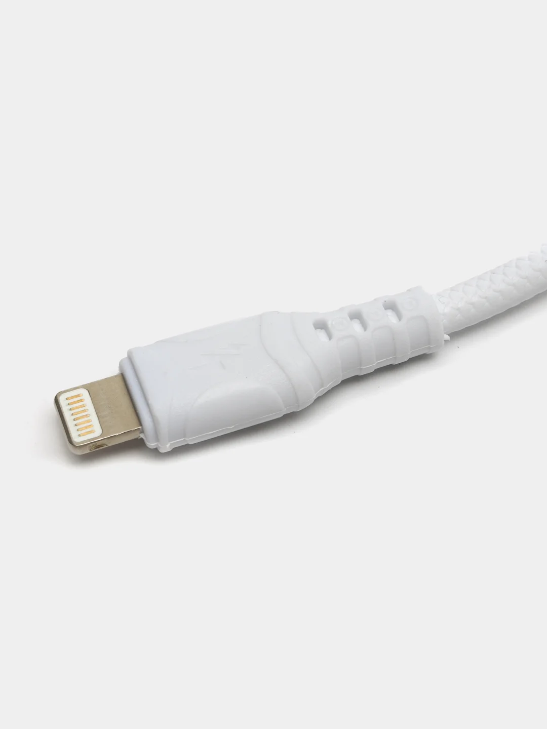 Белый кабель lightning Denmen D08L, 3.6A