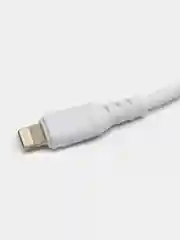 Белый кабель lightning Denmen D08L, 3.6A