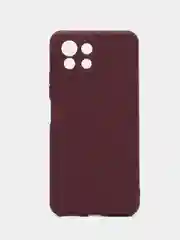 Тёмно-бордовый чехол для Xiaomi 10A, 10C, 9C, 9A, Note 11, Mi 12 Lite, 12X, с бортами, защитой камеры