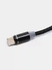 Черный кабель lightning Denmen D09L, магнитный