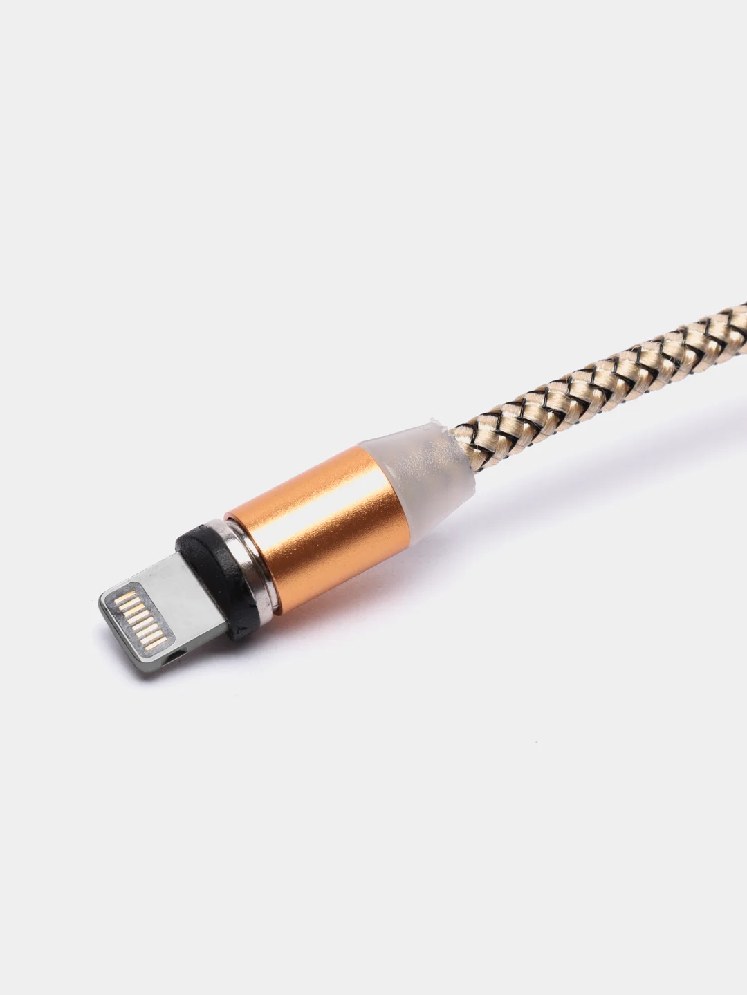 Золотой кабель lightning Denmen D09L, магнитный
