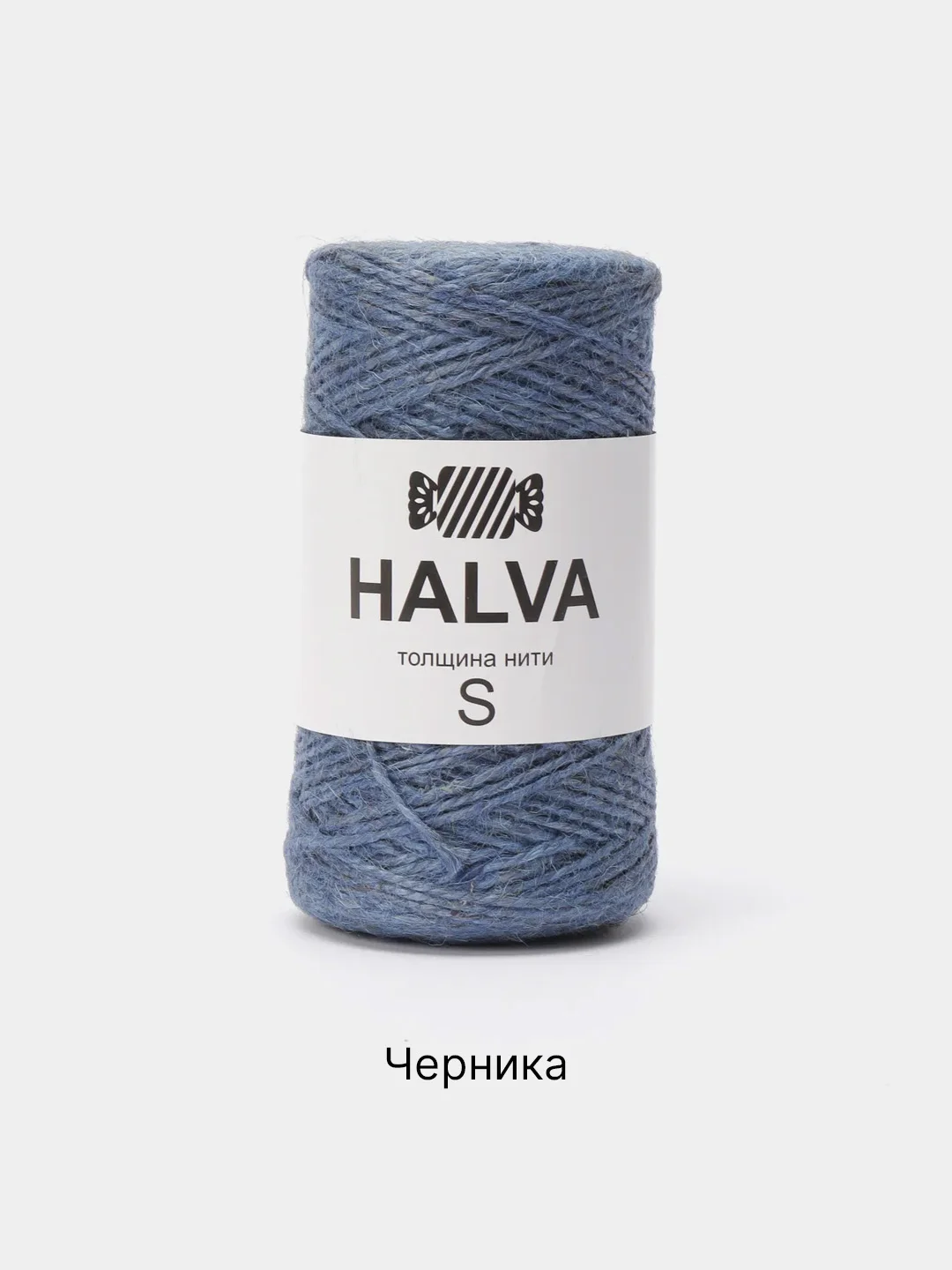 Светло-синий шпагат джутовый Halva, 100% джут, цветной