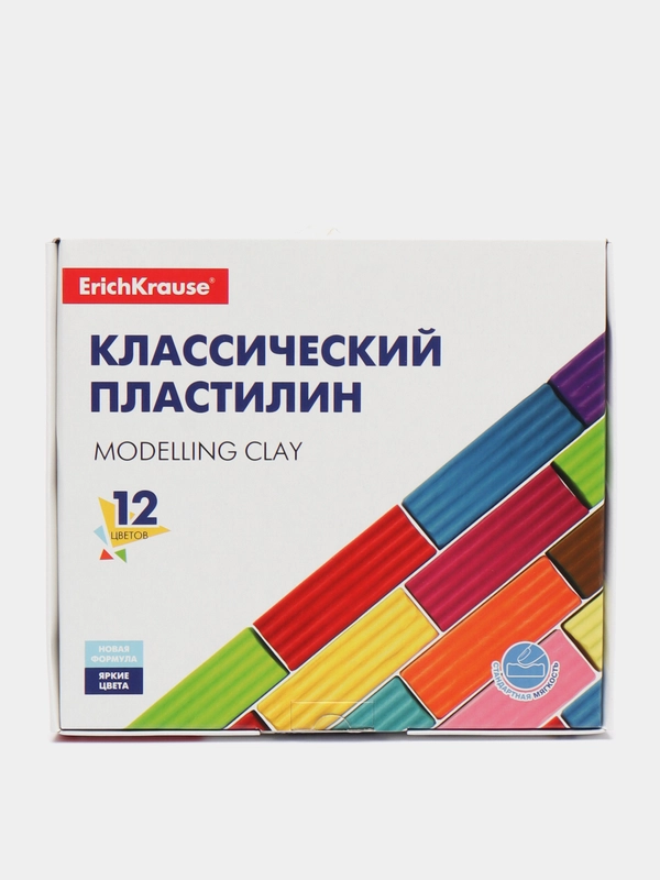 Пластилин 12 цветов, 192 г, ErichKrause, в картонной упаковке