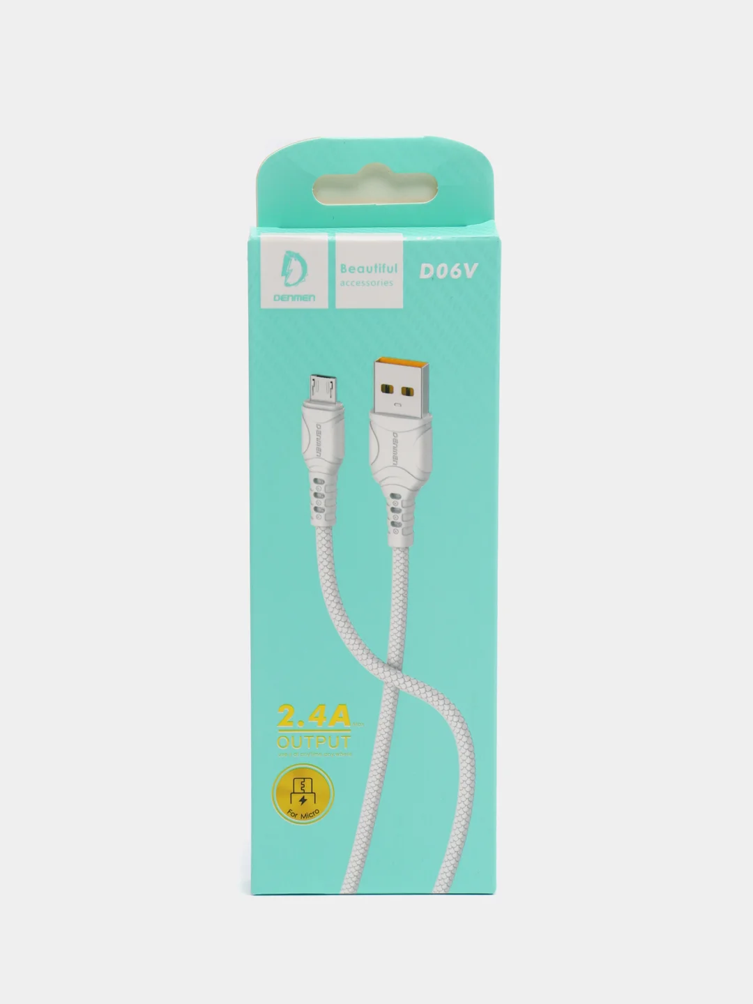 Белый кабель для зарядки iPhone, Android, Type-C, Lightning, micro, USB