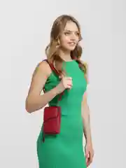 Красный женская сумка-кошелёк кросс-боди для смартфона