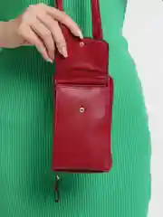 Красный женская сумка-кошелёк кросс-боди для смартфона