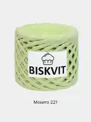 Лайм пряжа Трикотажная Biskvit 100% Хлопок 330г 100м ( Бисквит Часть 1 )