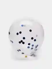 Синий прозрачный воздушный шар с конфетти, голубой, 30 см, 1, 10, 20 шт