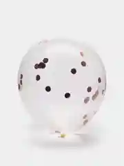 Фиолетовый воздушный шар с конфетти, прозрачный, 30 см