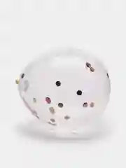 Фиолетовый воздушный шар с конфетти, прозрачный, 30 см