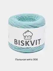 Мятный пряжа Трикотажная Biskvit 100% Хлопок 330г 100м ( Бисквит Часть 1 )