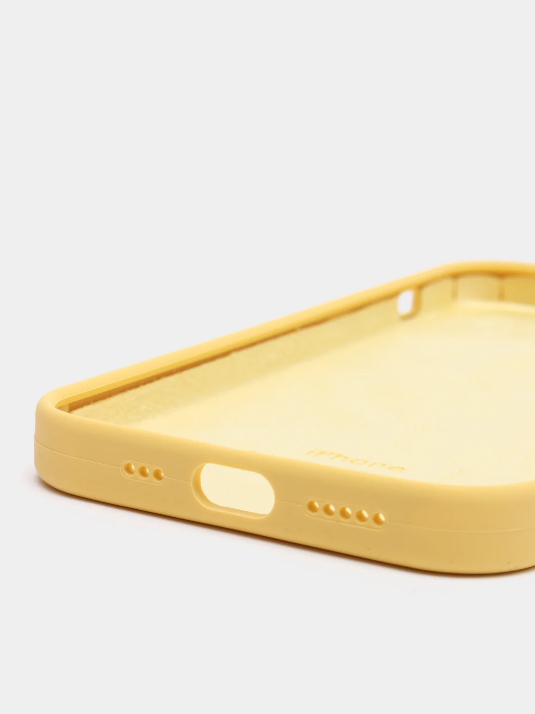 Желтый чехол Silicone Case для iPhone 12-13 Pro