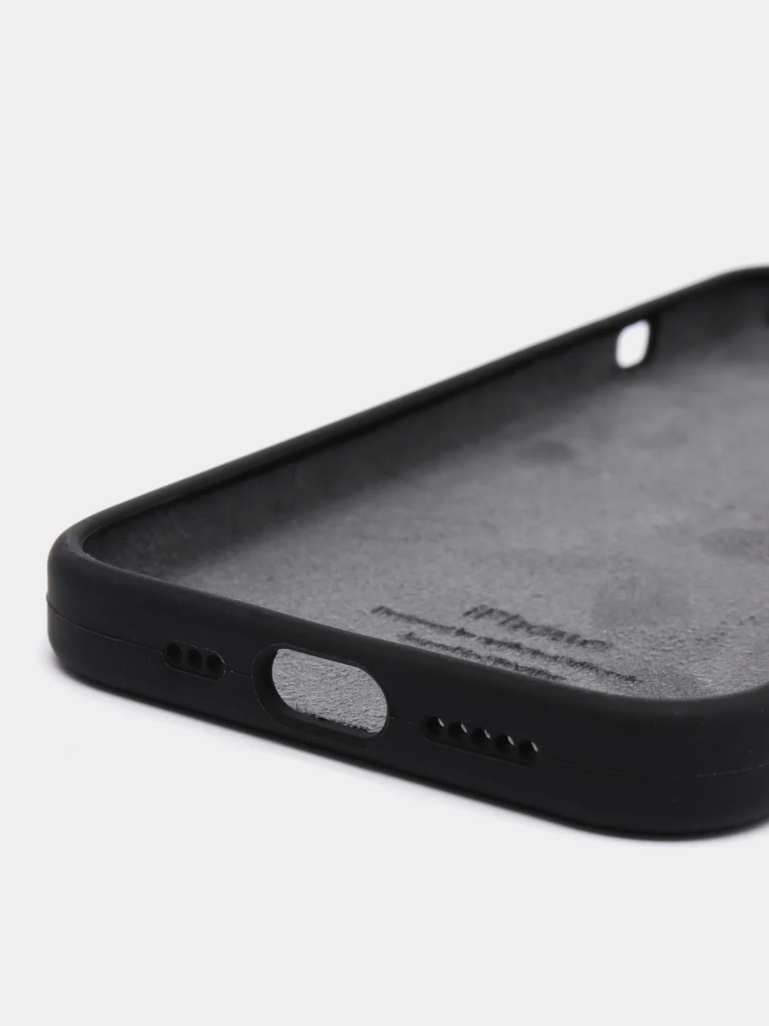 Черный чехол Silicone Case для iPhone 12-13 Pro