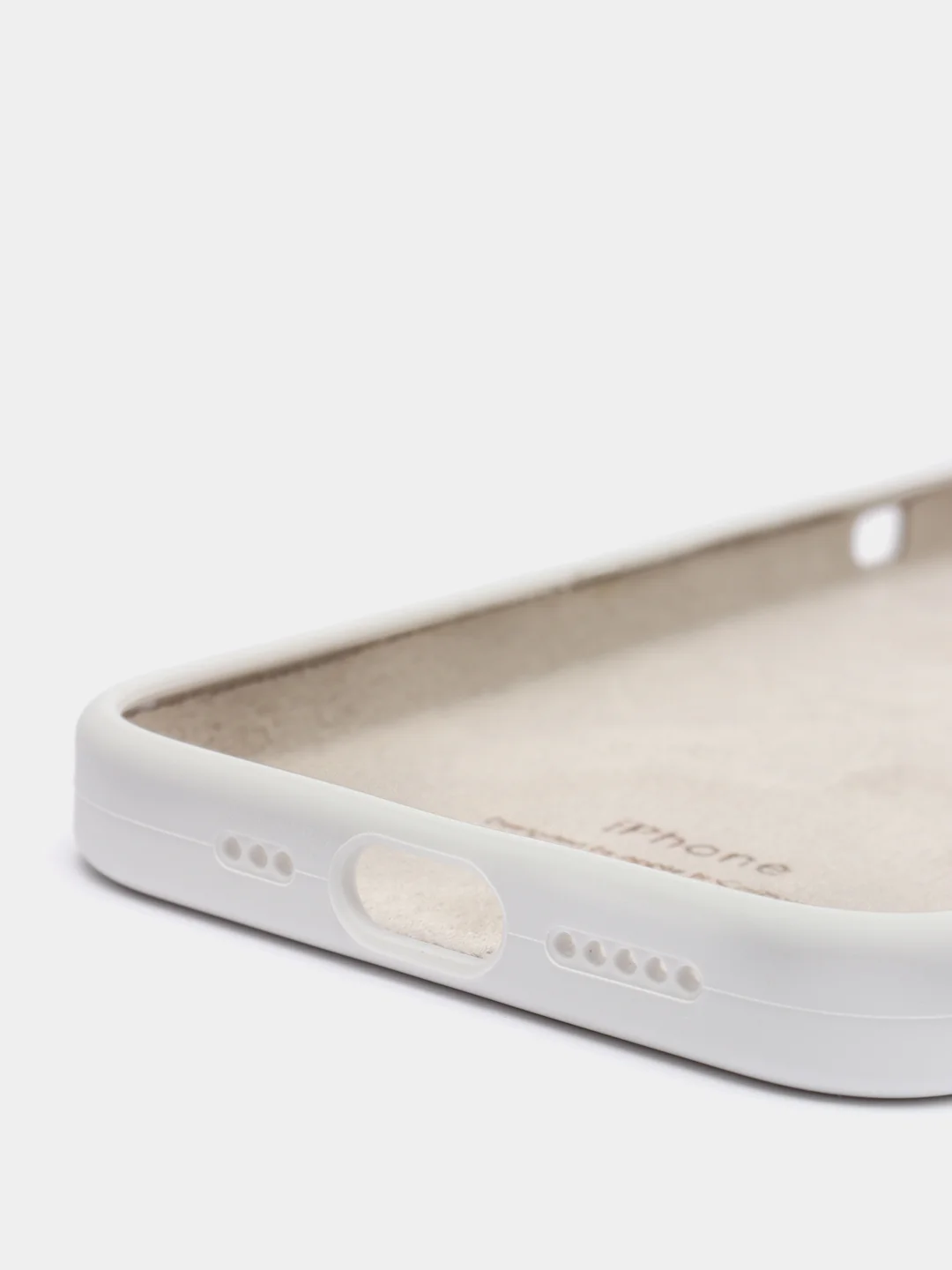 Белый чехол Silicone Case для iPhone 12-13 Pro