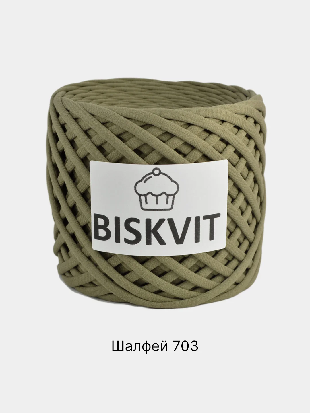 Лесной зеленый пряжа Трикотажная Biskvit 100% Хлопок 330г 100м ( Бисквит Часть 1 )