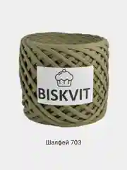 Лесной зеленый пряжа Трикотажная Biskvit 100% Хлопок 330г 100м ( Бисквит Часть 1 )