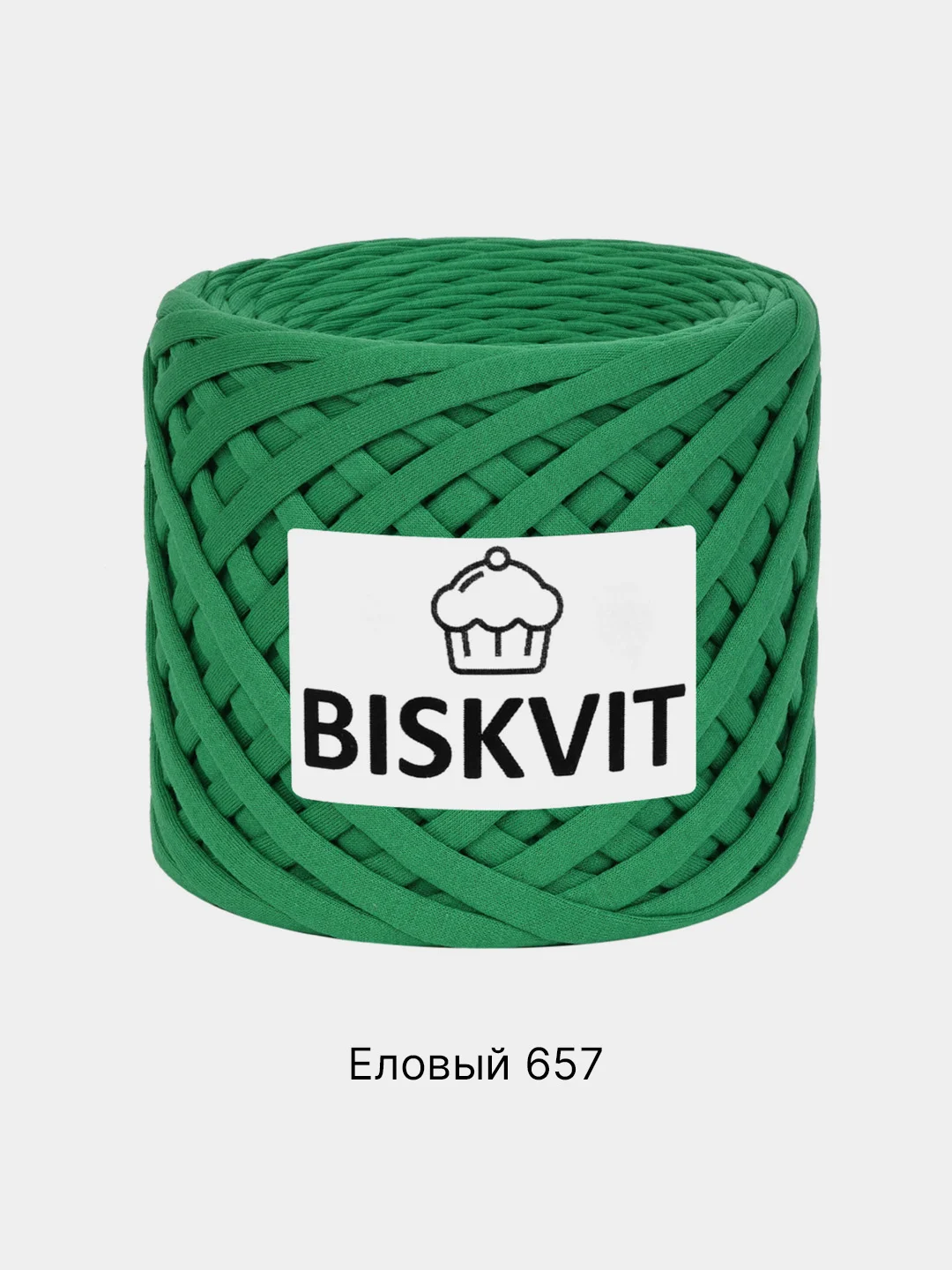 Зеленый пряжа Трикотажная Biskvit 100% Хлопок 330г 100м ( Бисквит Часть 1 )