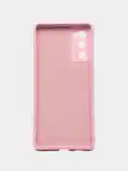 Розовый силиконовый чехол Samsung Galaxy A03 Core, S22, S21, S20FE, с защитой камеры и бортами