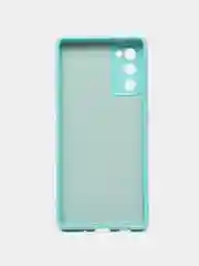 Бирюзовый силиконовый чехол Samsung Galaxy A03 Core, S22, S21, S20FE, с защитой камеры и бортами