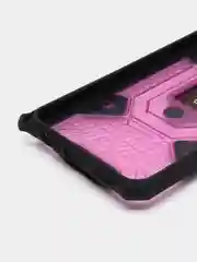 Тёмно-розовый чехол противоударный с кольцом-держателем на Oppo Reno 6 Reno6 (Оппо Рено 6)