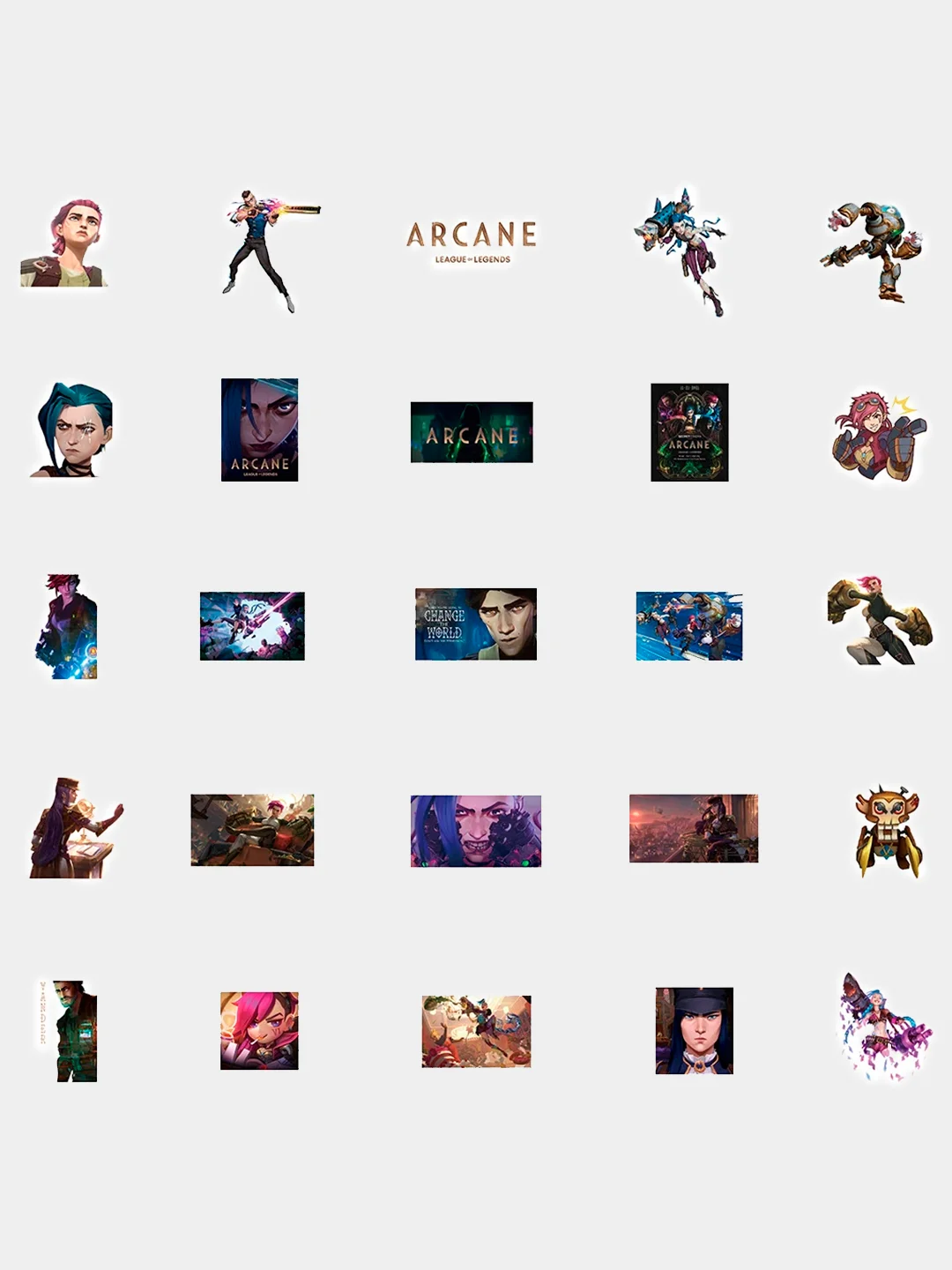 Стикеры наклейки для скрапбукинга Аркеин Arcane №2 /50 шт/ стикерпак