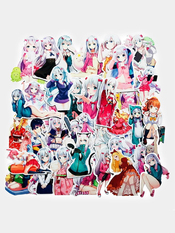 Наклейки стикеры Аниме Эроманга хентай/Eromanga/37шт/ Стикерпак