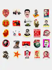 Наклейки стикеры СССР Сталин Ленин /50шт/ Стикерпак
