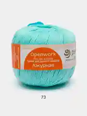 Мятный пряжа Пехорка Ажурная 100% мерсеризованный хлопок 50г 280м
