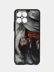 Бордовый чехол с рисунком на Huawei Honor X8 ( Хуавей Хонор Х8)