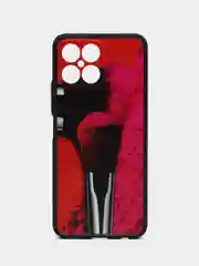 Розовый чехол с рисунком на Huawei Honor X8 ( Хуавей Хонор Х8)