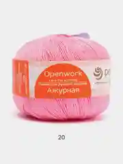Конфетный пряжа Пехорка Ажурная 100% мерсеризованный хлопок 50г 280м