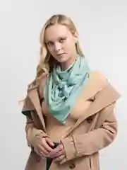 Зелёный хаки однотонный платок 90х90