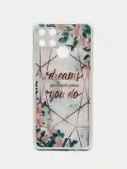 Бежевый чехол Realme NARZO 50A, Realme C25, Realme C25S, Realme C12 с защитой камеры