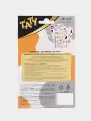 Оранжевый наклейки-татуировки "Авокадо", "Котики", "Волшебные пони", 3 листа