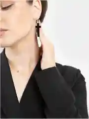 Черный серьги "Крестики"