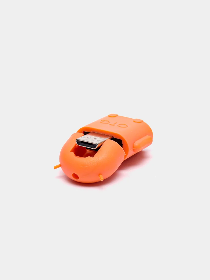 Оранжевый otg - Адаптер переходник с  MicroUSB  на USB 3.0 OTG