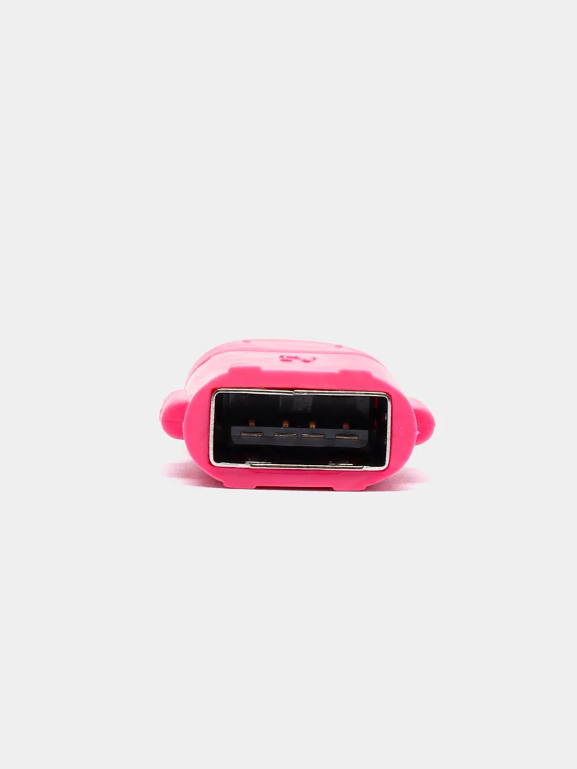 Розовый otg - Адаптер переходник с  MicroUSB  на USB 3.0 OTG