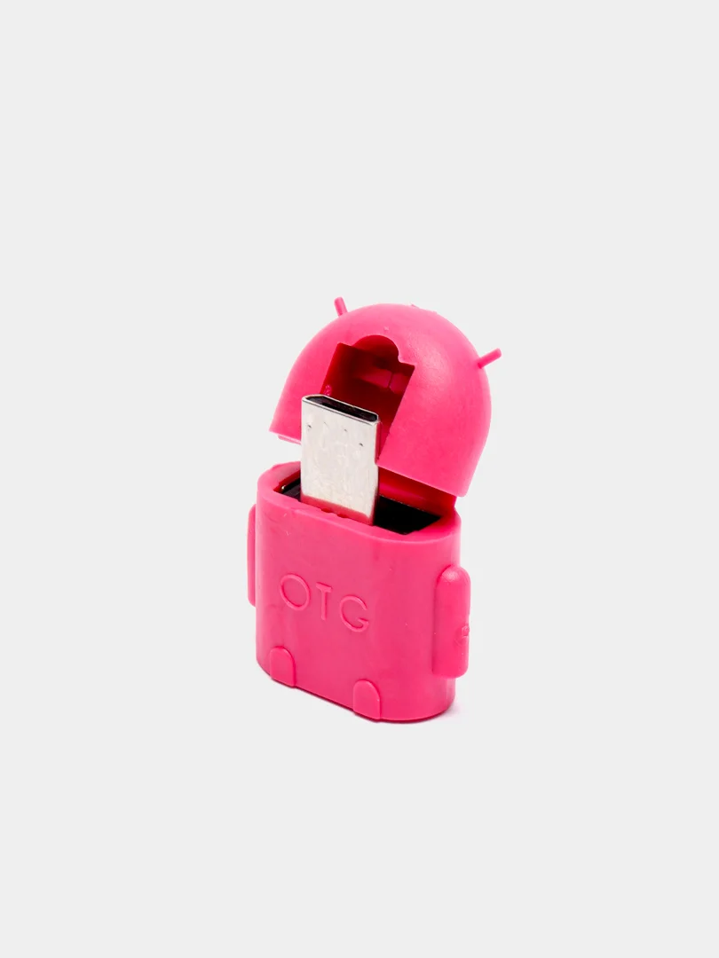 Розовый otg - Адаптер переходник с  MicroUSB  на USB 3.0 OTG