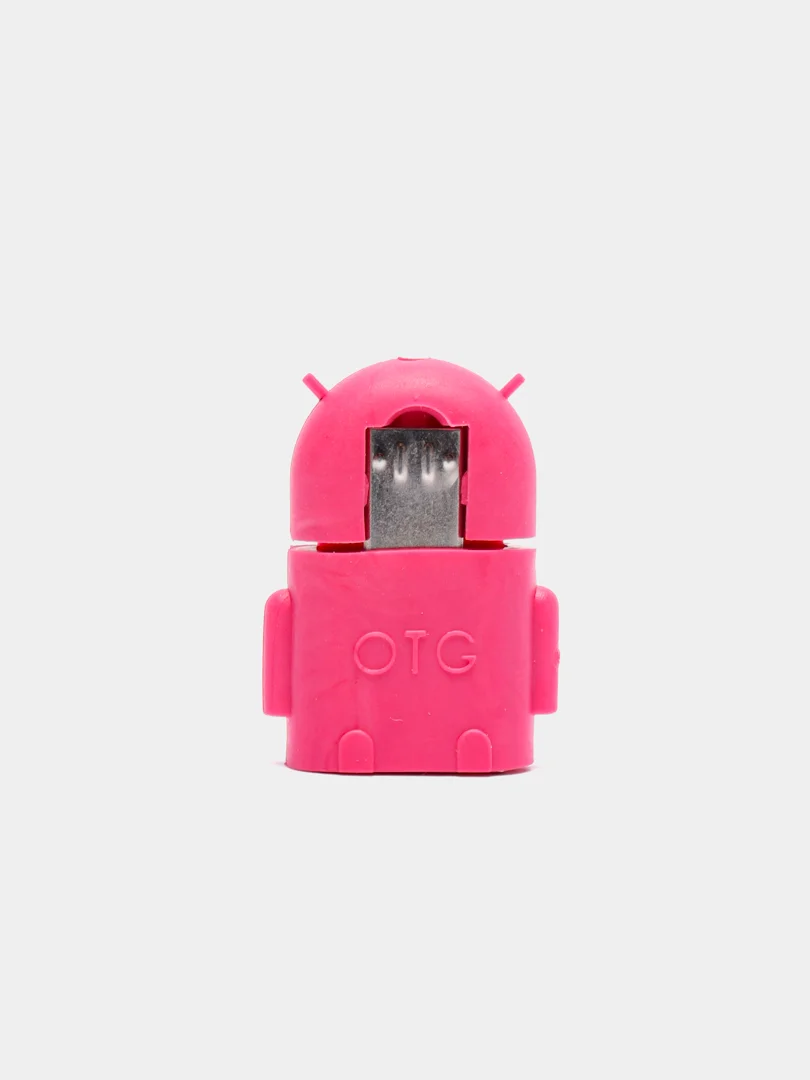 Розовый otg - Адаптер переходник с  MicroUSB  на USB 3.0 OTG