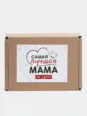 Коралловый подарочный набор маме: фартук + кружка