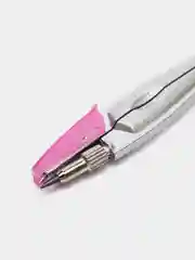 Розовый циркуль металлический с защитным колпачком, на иголке, 115 мм