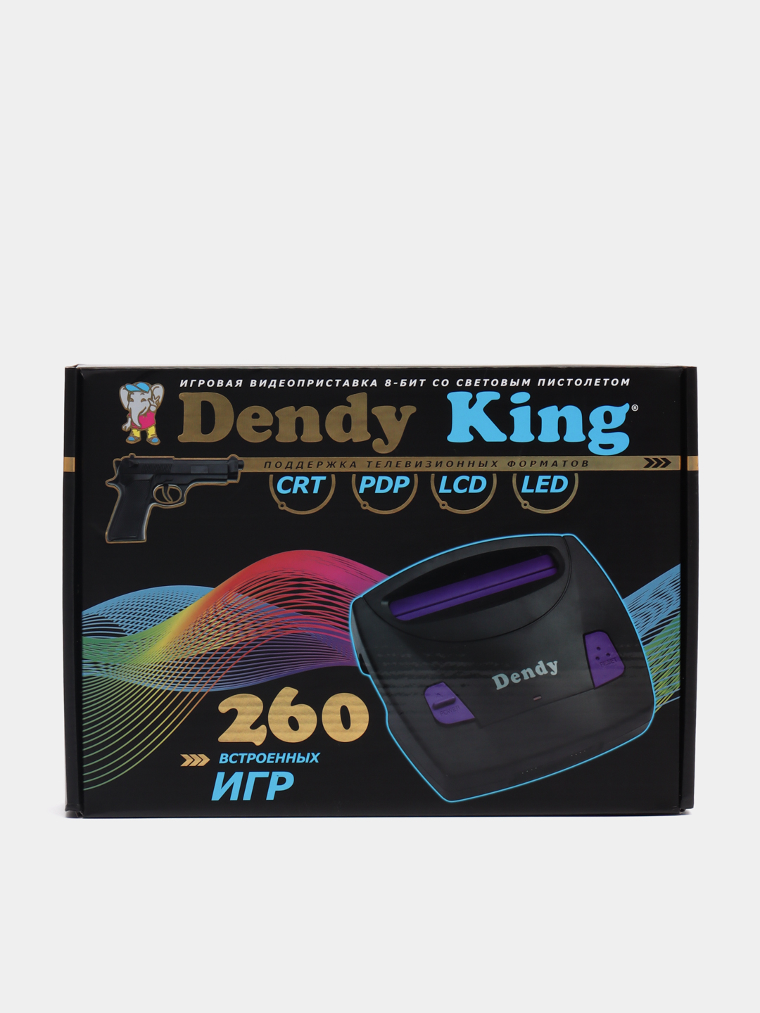 Игровая приставка Dendy King 260 встроенных игр + световой пистолет за 3471  ₽ купить в интернет-магазине ПСБ Маркет от Промсвязьбанка