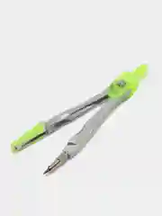 Салатовый циркуль металлический с защитным колпачком, на иголке, 115 мм