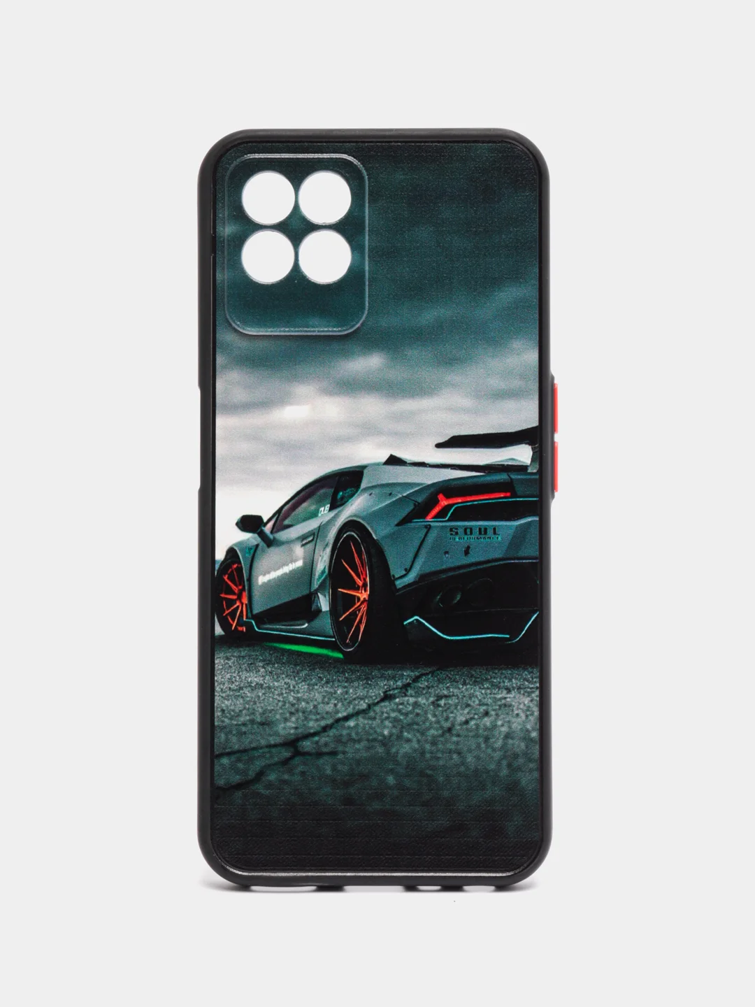 Хром чехол с рисунком на Realme 8i и Realme Narzo 50 4G (Реалми 8i и Реалми Нарзо 50 4G)