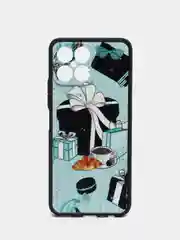 Бирюзовый чехол с рисунком на Huawei Honor X8 ( Хуавей Хонор Х8)