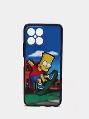 Голубой чехол с рисунком на Huawei Honor X8 ( Хуавей Хонор Х8)