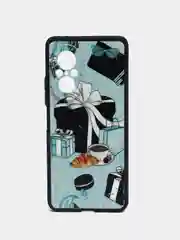 Бирюзовый чехол с ярким рисунком/принтом на Huawei Nova 9 SE (Хуавей Нова 9 СЕ)