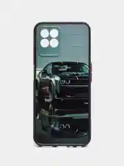Серый чехол с рисунком на Realme 8i и Realme Narzo 50 4G (Реалми 8i и Реалми Нарзо 50 4G)