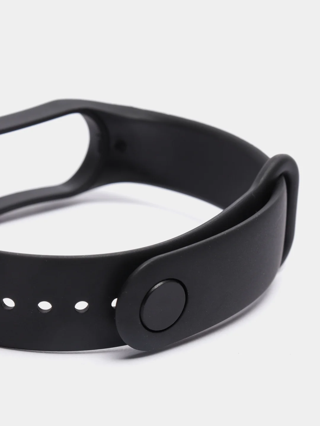 Черный силиконовый ремешок Xiaomi Mi Band 5, 6, 7, гипоаллергенный