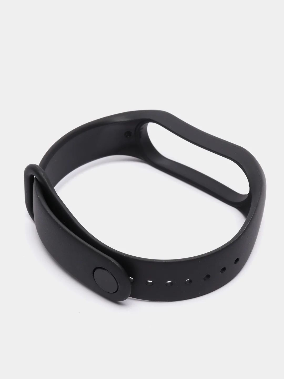 Черный силиконовый ремешок Xiaomi Mi Band 5, 6, 7, гипоаллергенный